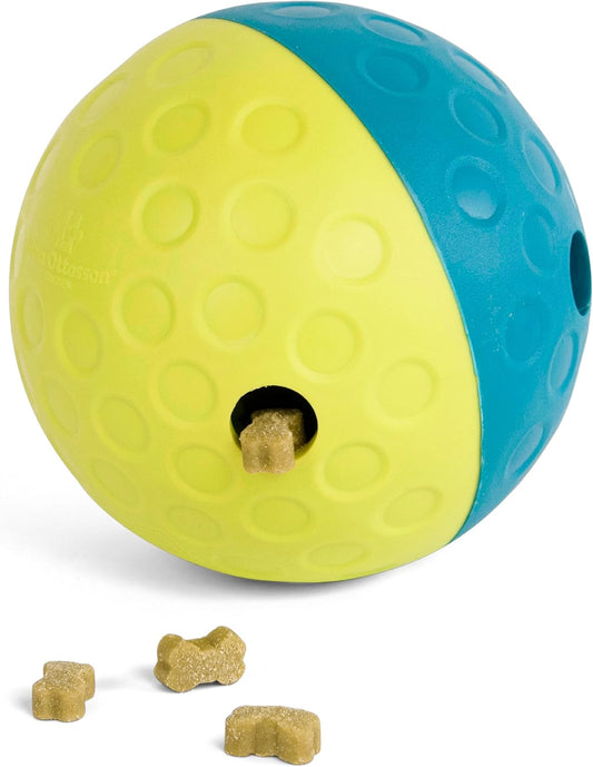 Nina Ottosson Treat Tumble Ball for Cats & Dogs - Small (Blue/Yellow)