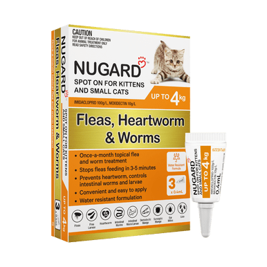 Nugard for Kittens and Small Cats Up to 4kg Orange - 3 Doses