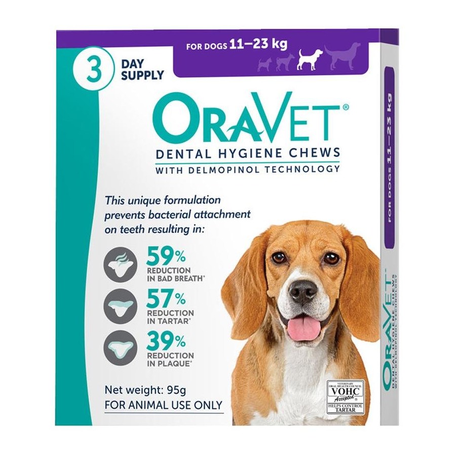 Oravet Dental Chews for Medium Dogs 11-23 kg (3 Pack)