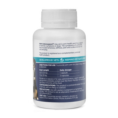 PAW Osteosupport Powder for Dogs 500mg - 150 Capsules