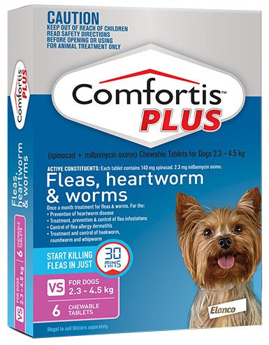Comfortis PLUS for Dogs 2.3-4.5 kg - Pink 6 Pack
