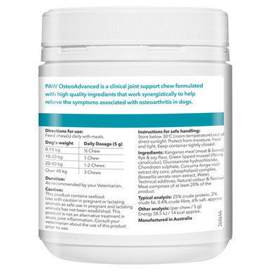 PAW OsteoAdvanced Clinical Joint Support for Dogs - 300g