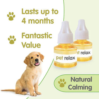 Pet Relax Natural Distract & Relax Diffuser Refill 40ml - 2 Pack