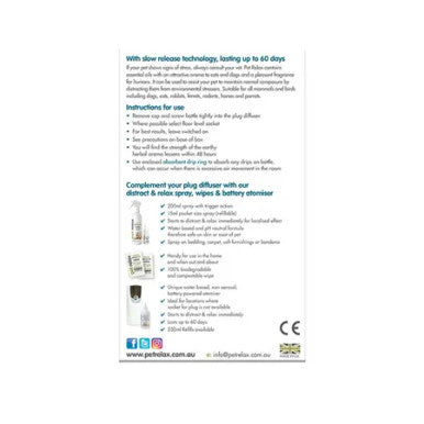 Pet Relax Natural Distract & Relax Diffuser Set for Pets