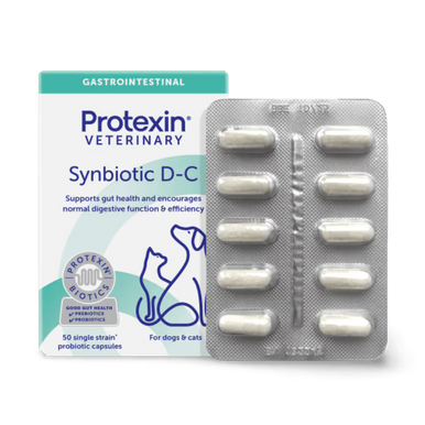 Protexin Synbiotic D C Probiotic & Prebiotic for Dogs & Cats 50 Capsules
