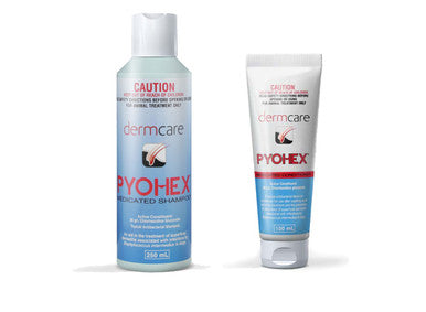 Dermcare Pyohex Shampoo 250ml & Conditioner 100ml Pack