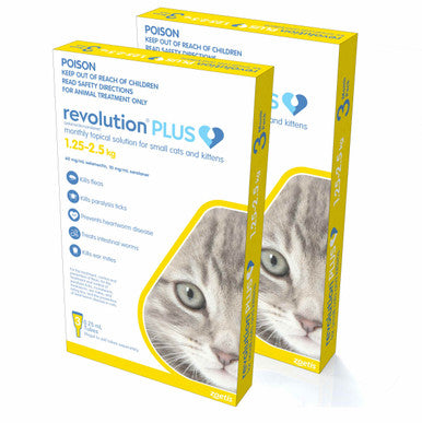 Revolution PLUS for Kittens and Small Cats 1.25-2.5kg - Gold 6 Doses