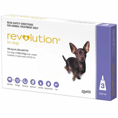 Revolution for Dogs up to 5 kg - Purple 3 Pack