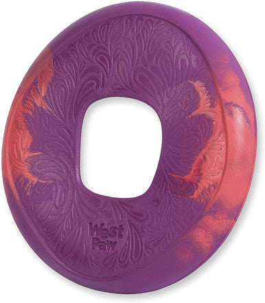 West Paw Seaflex Recycled Plastic Flyer Dog Toy - Sailz - Hibiscus