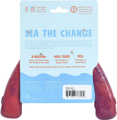 West Paw Seaflex Recycled Plastic Tug Dog Toy - Snorkl Hibiscus