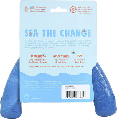 West Paw Seaflex Recycled Plastic Tug Dog Toy - Snorkl Surf
