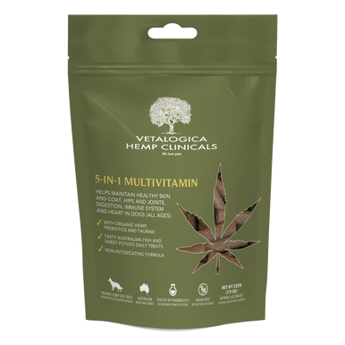Hemp Clinicals 5-IN-1 Multivitamin Treats for Dogs 225g