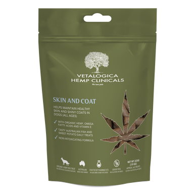 Hemp Clinicals Skin & Coat Treats for Dogs 225g