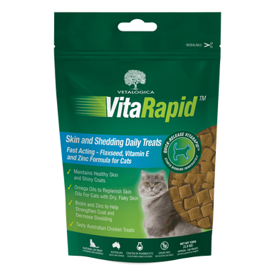 VitaRapid Skin & Shedding Daily Treats For Cats 100g