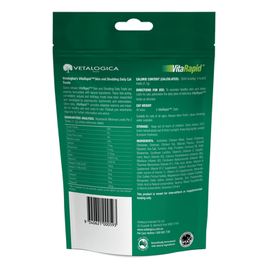 VitaRapid Skin & Shedding Daily Treats For Cats 100g