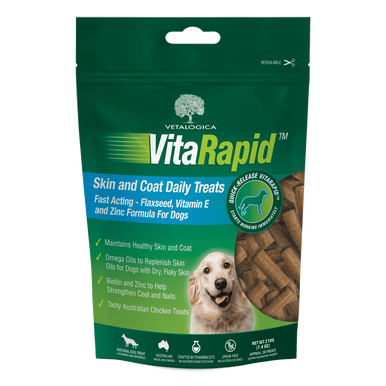 VitaRapid Skin & Coat Daily Treats For Dogs - 210g