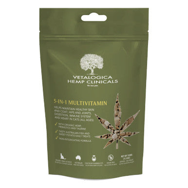 Hemp Clinicals 5-IN-1 Multivitamin Treats for Cats 100g