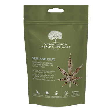 Hemp Clinicals Skin & Coat Treats for Cats 100g