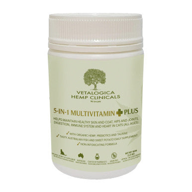 Hemp Clinicals 5-IN-1 Multivitamin Plus Supplements for Cats 100g