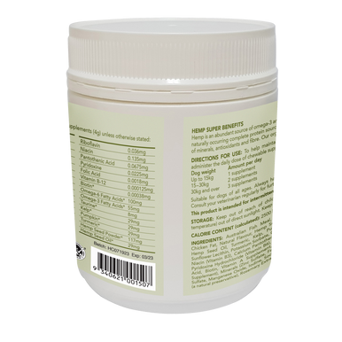 Hemp Clinicals Skin & Coat Plus Supplements for Dogs 300g