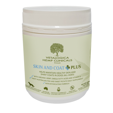 Hemp Clinicals Skin & Coat Plus Supplements for Dogs 300g