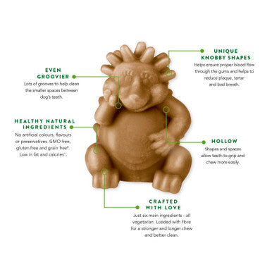 Whimzees Hedgehog Large Dog Dental Treats 6 Pack