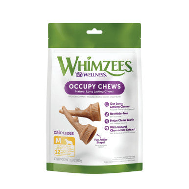 Whimzees Occupy Antler Medium Dog Treats 12 Pack