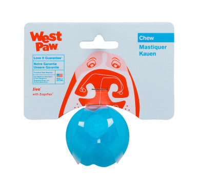 West Paw Jive Zogoflex Tough Fetch Ball Blue X-Small