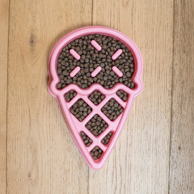 Zippy Paws Happy Bowl Interactive Slow Food Dog Bowl - Ice Cream