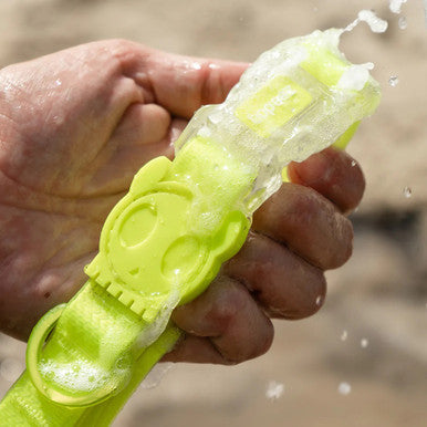 Front view of the Zee.Dog NeoPro Lime Collar range.