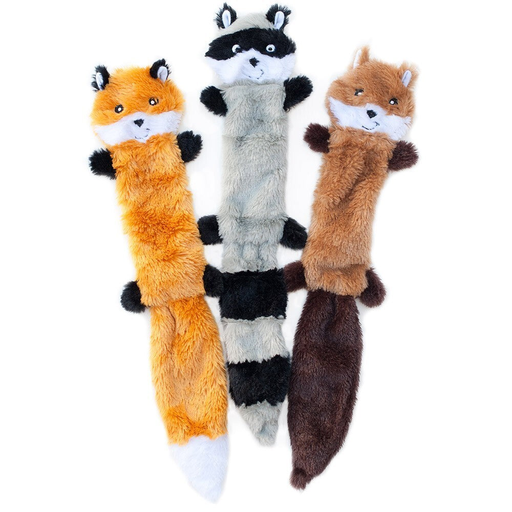 Zippy Paws Skinny Peltz Dog Toys - 3 Pack Large