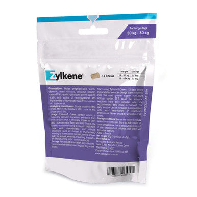 Zylkene Calming Chews for Large Dogs 15-60kg - 14 Chews