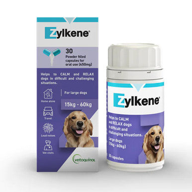 Zylkene Calming Supplement Dogs 15-60kg - 30 Capsules 450mg
