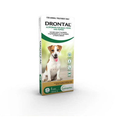 Drontal Allwormer Tablets for Small Dogs 3 kg - 4 Pack