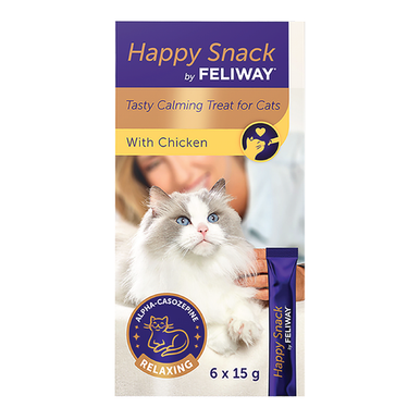Feliway Happy Snack Calming Treat For Cats - 6 Pack