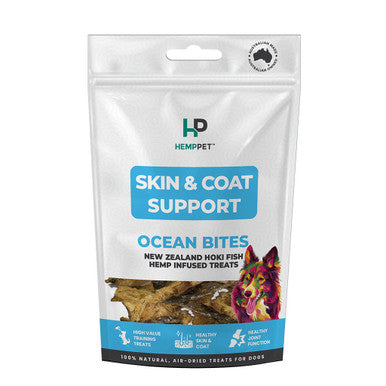 HempPet Skin & Coat - Hoki Fish & Hemp Treats for Dogs 70g