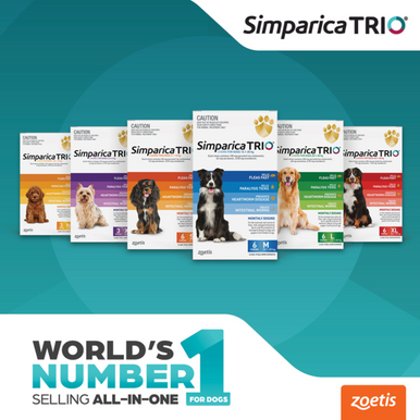Simparica TRIO for Puppies 1.3-2.5 kg - 3 Chews Yellow