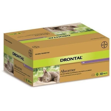 Drontal Allwormer Tablets for Cats up to 4 kg - 48 Pack