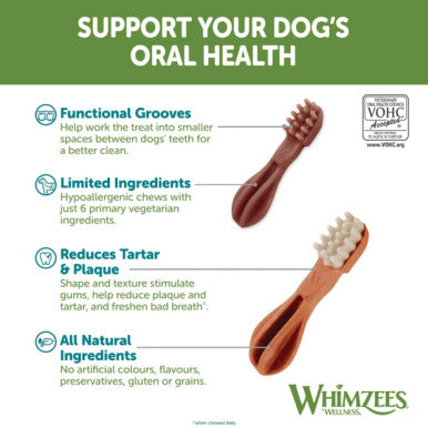 Whimzees Toothbrush X-Small Dental Dog Treats 48 Pack