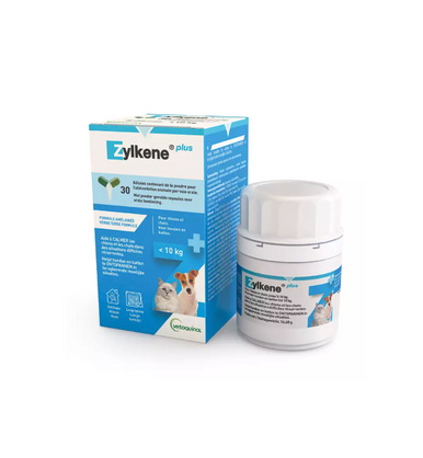 Zylkene Plus Calming Supplement Cats & Dogs Under 10kg - 30 Capsules