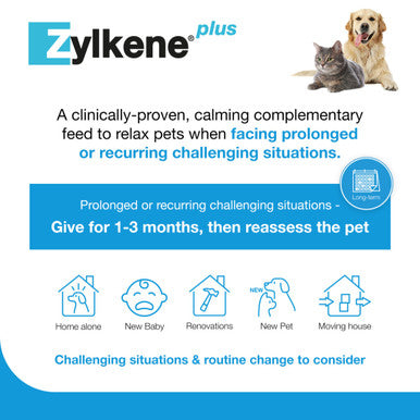 Zylkene Plus Calming Supplement Cats & Dogs Under 10kg - 30 Capsules
